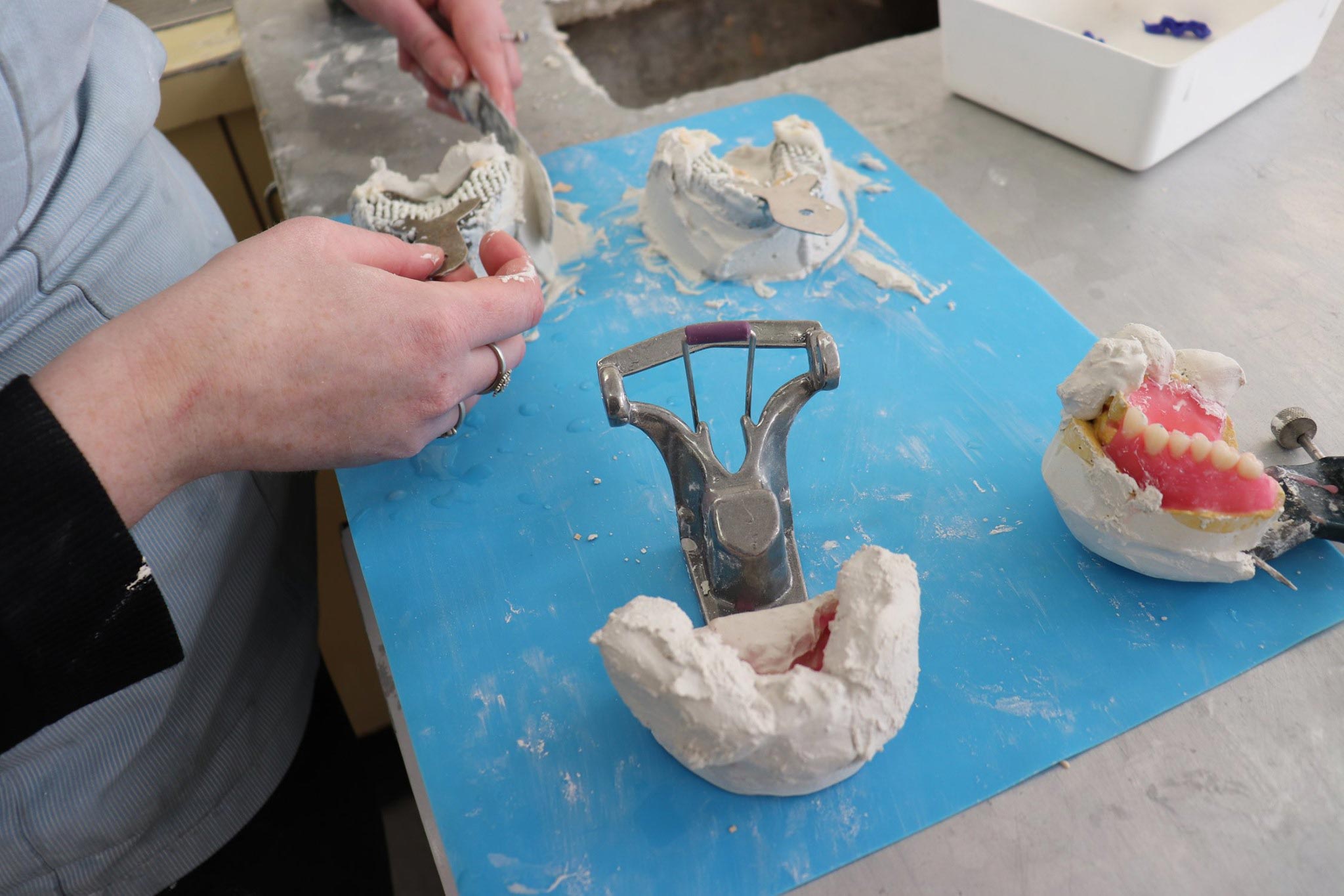 Woman Making Dentures